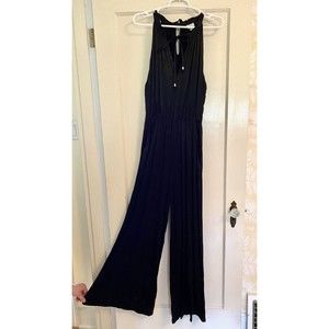Ghost London Black Satin Evening Party Jumpsuit
